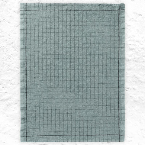 Recycle 50% Linen / 50% Cotton Tea Towel - Vert de Gris - by Charvet Editions