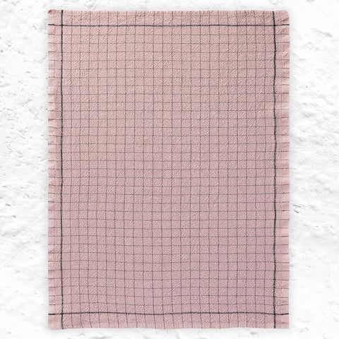 Recycle 50% Linen / 50% Cotton Tea Towel - Rose - by Charvet Editions