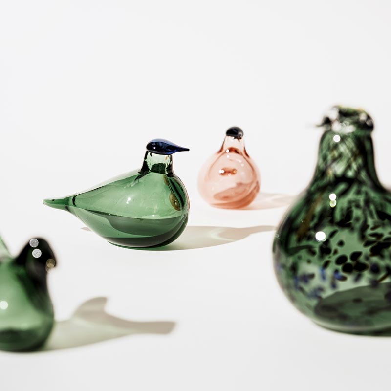 Chiff Chaff - salmon pink - des. Oiva Toikka, made by Iittala