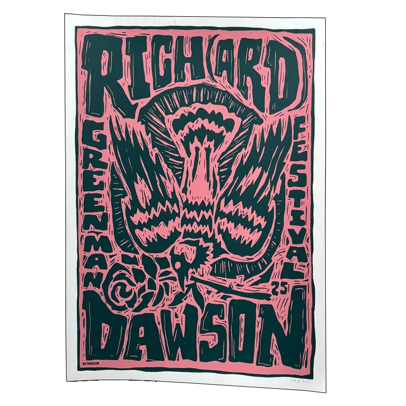 Richard Dawson poster by WeThreeClub - 2 colour screen print, signed and numbered by WeThreeClub (Copy)