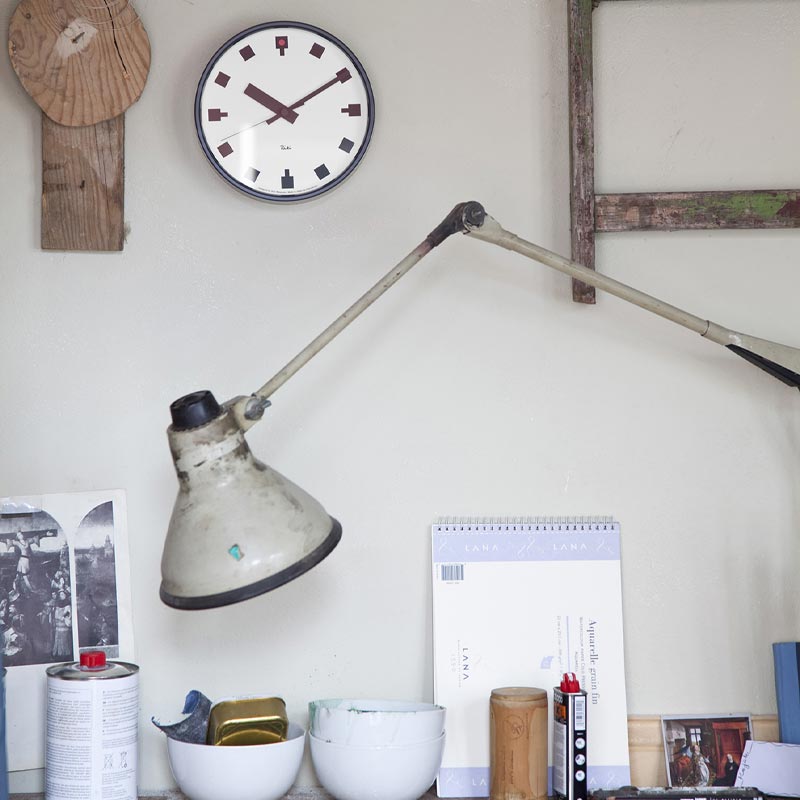 Lemnos RIKI Hibiya Wall Clock - White - des. Riki Watanabe
