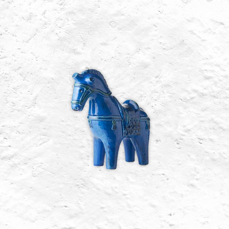 Rimini Blu Horse Number 140, des. Aldo Londi for Bitossi
