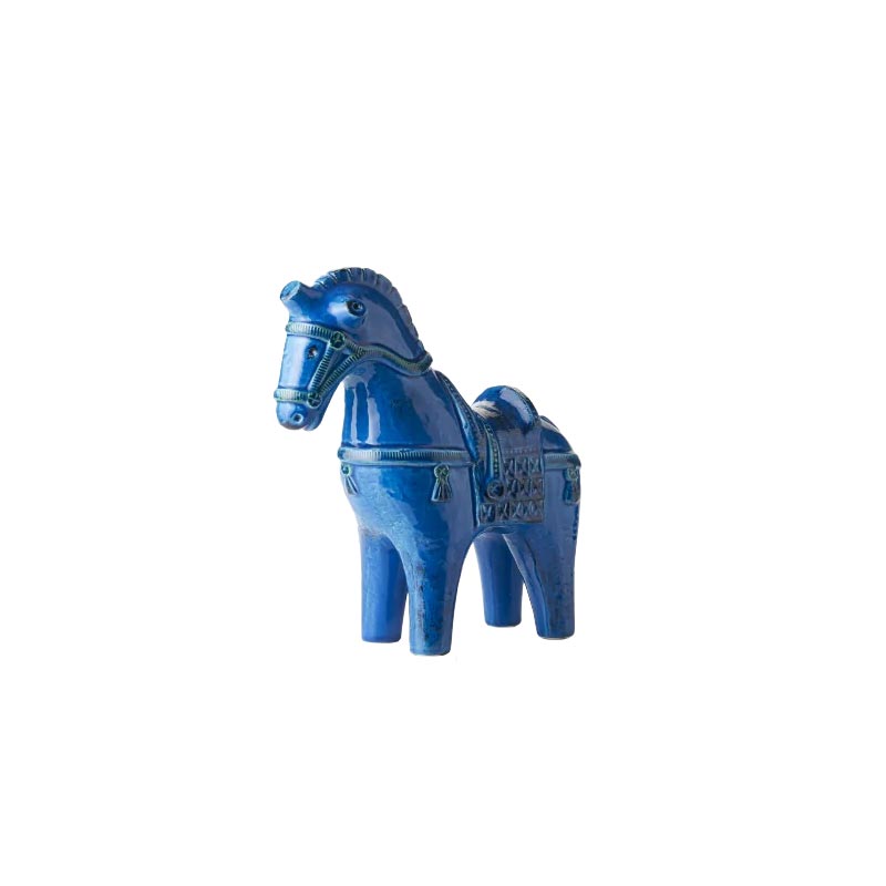Rimini Blu Horse Number 140, des. Aldo Londi for Bitossi