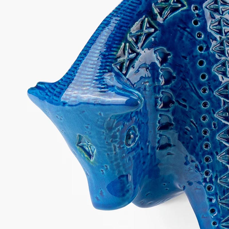 Rimini Blu Bull Number 14, des. Aldo Londi for Bitossi
