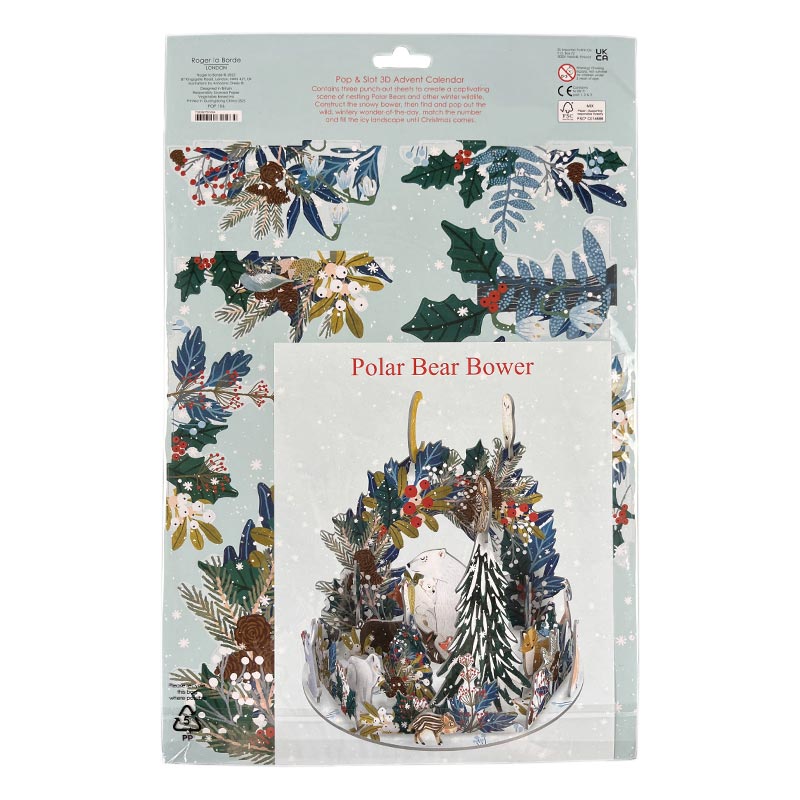 Roger la Borde Polar Bear Bower Pop and Slot Advent Calendar