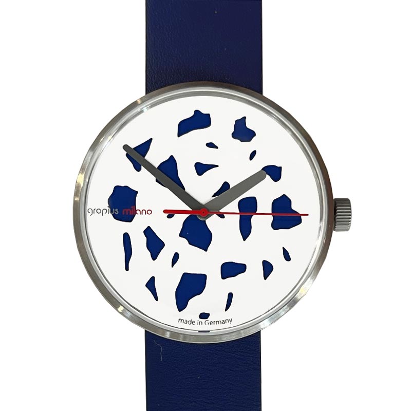 Rohe Materialien Watch - White/Blue face - Blue Strap - by Walter Gropius