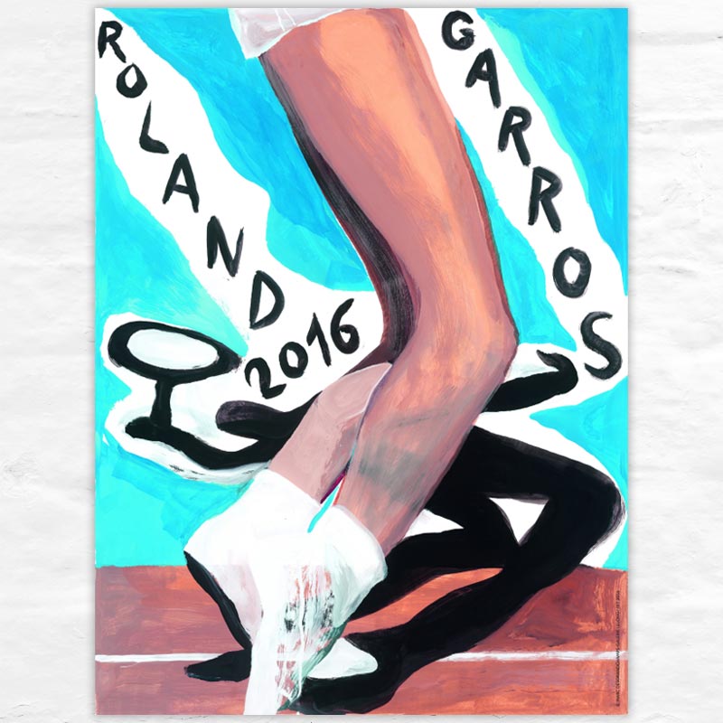 Official 2016 Roland-Garros poster by Marc Desgrandchamps