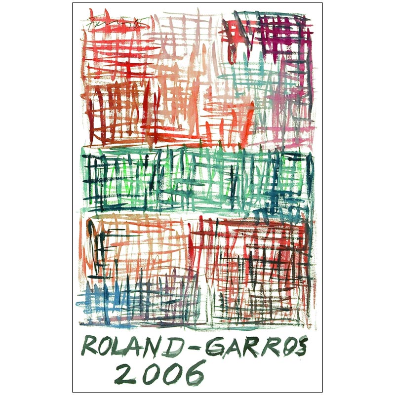 Official 2006 Roland-Garros poster by Günther Förg