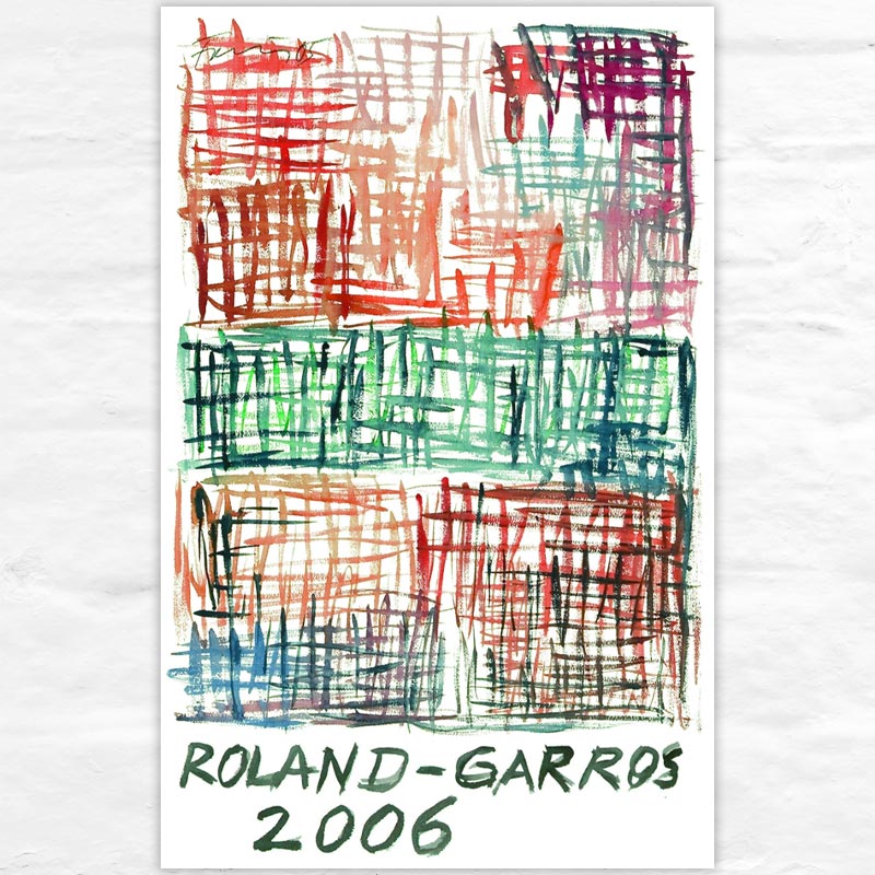 Official 2006 Roland-Garros poster by Günther Förg