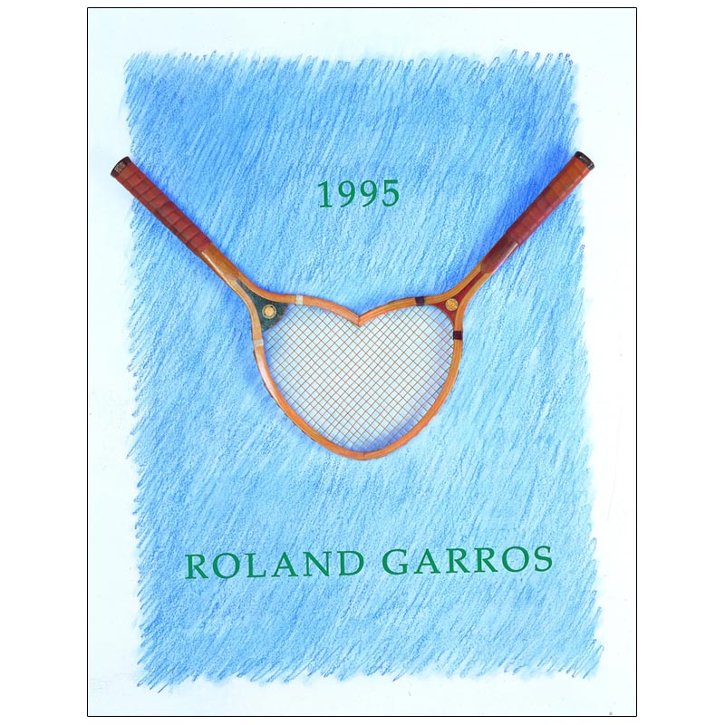 Official Roland-Garros 1995 poster by Donald Lipski