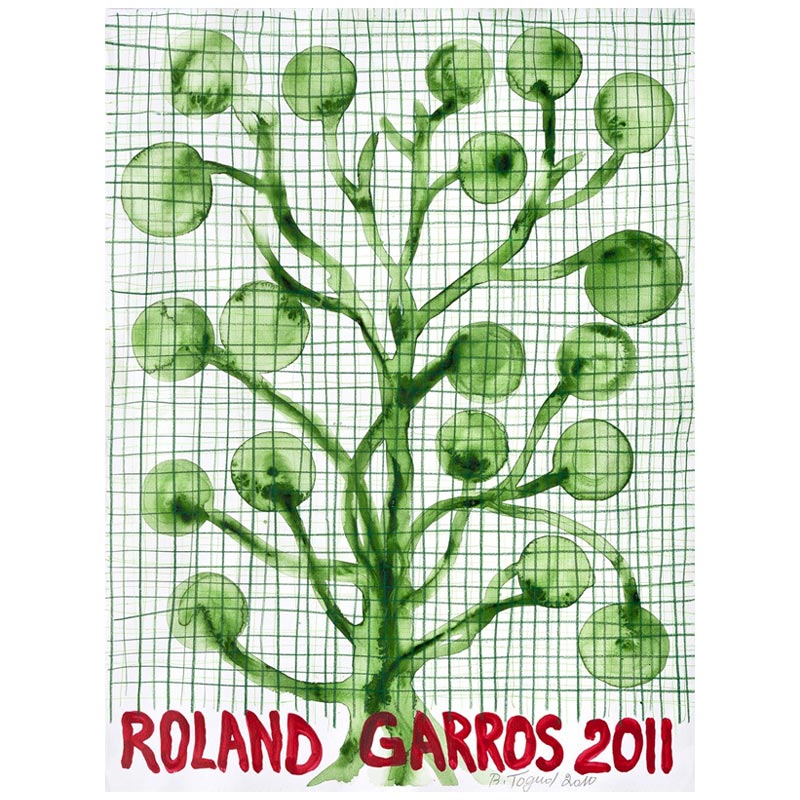 Official 2011 Roland-Garros poster by Barthélémy Toguo