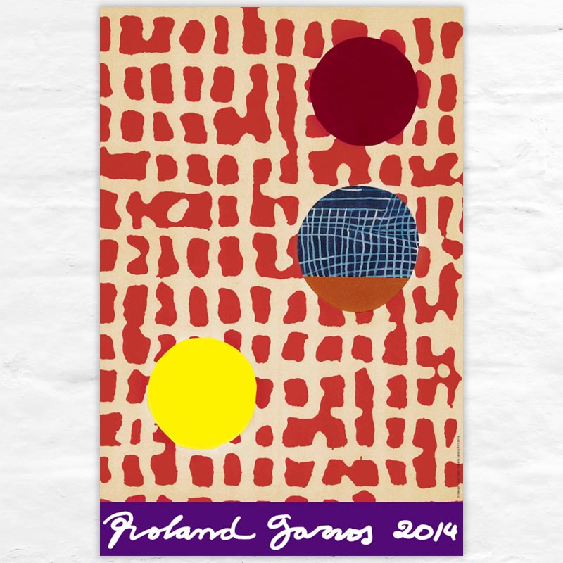 Official 2014 Roland-Garros poster by Juan Uslé