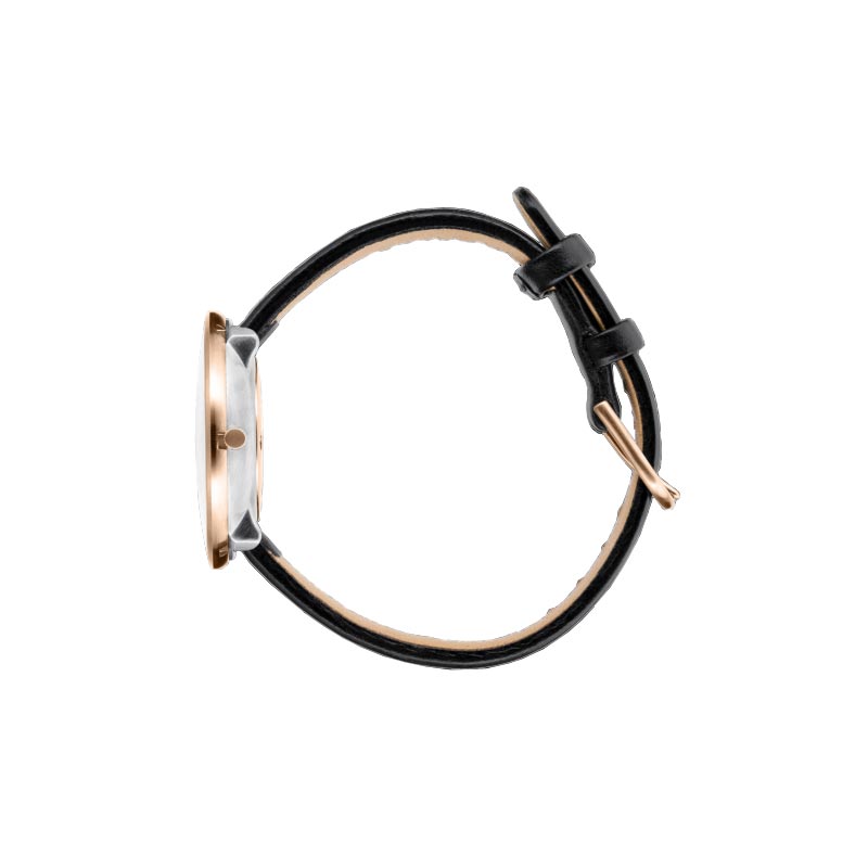 Roman watch des. Arne Jacobsen - 34mm - Rose gold buckle, white dial