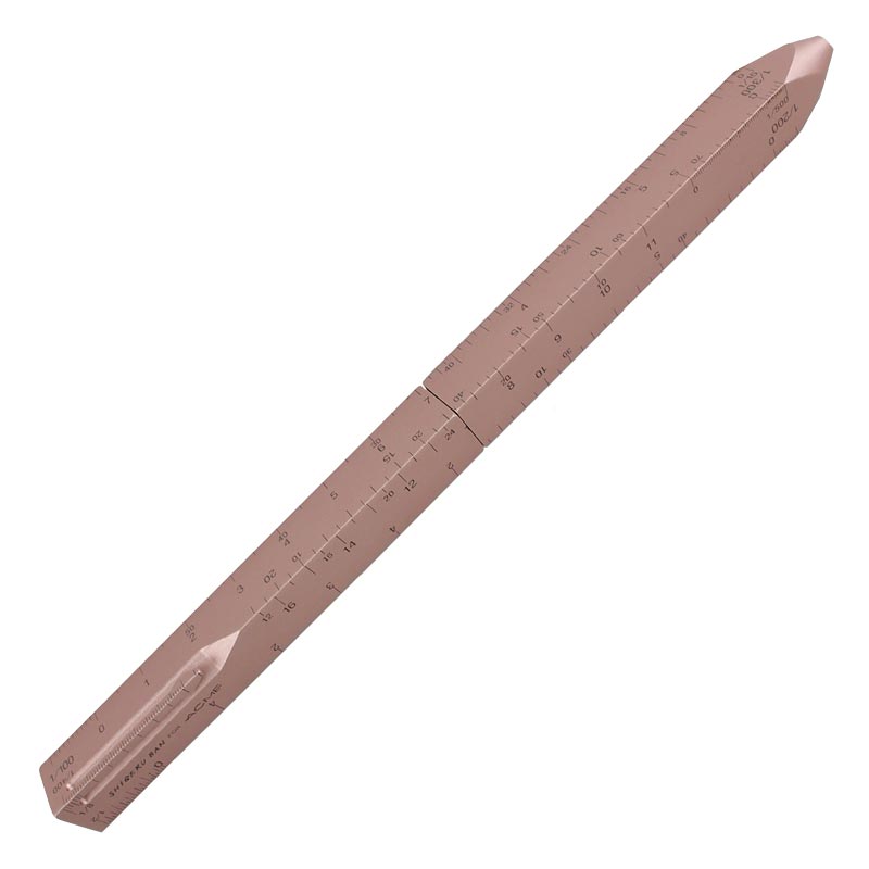 SCALE - Rose Gold Retractable Ball Point Pen, des. Shigeru Ban for ACME