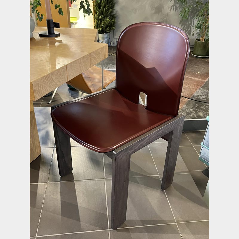 Scarpa 121 Dining Chair - 9CKK Bordeaux leather - des. Afra & Tobia Scarpa - by Cassina x Karakter