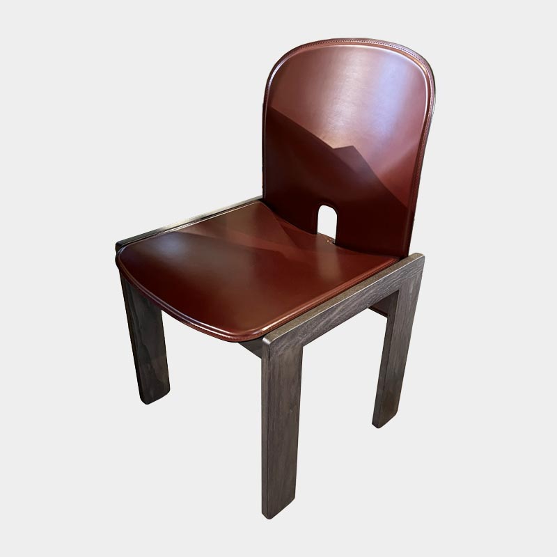 Scarpa 121 Dining Chair - 9CKK Bordeaux leather - des. Afra & Tobia Scarpa - by Cassina x Karakter