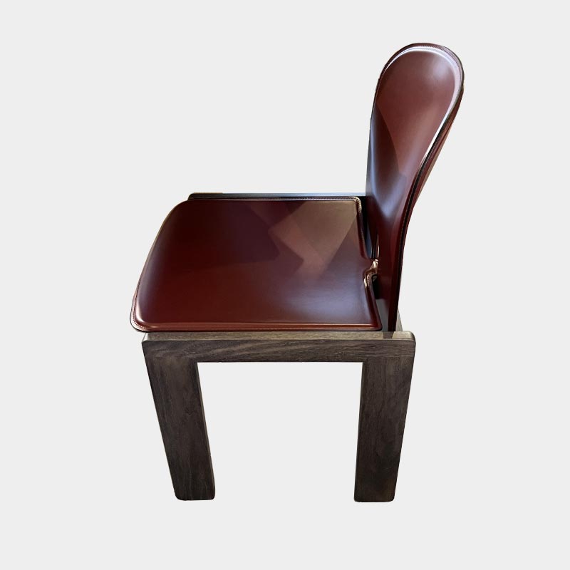 Scarpa 121 Dining Chair - 9CKK Bordeaux leather - des. Afra & Tobia Scarpa - by Cassina x Karakter