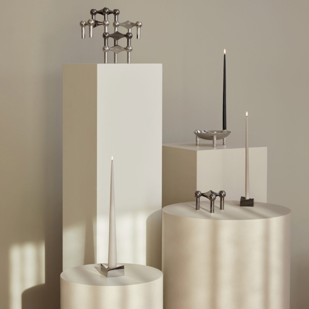 Stacking Candle Bowl des. Hans Nagel & Werner Stoff, 1960s - chrome