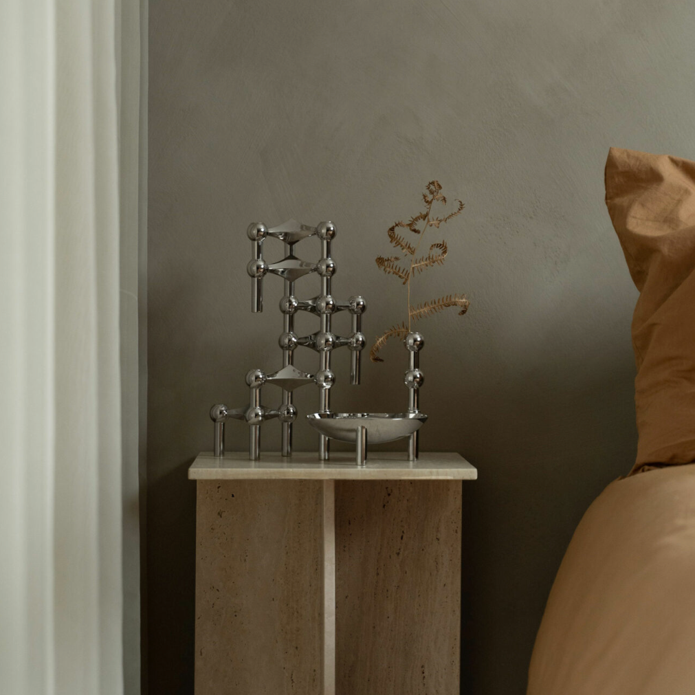 Stacking Candle Bowl des. Hans Nagel & Werner Stoff, 1960s - chrome
