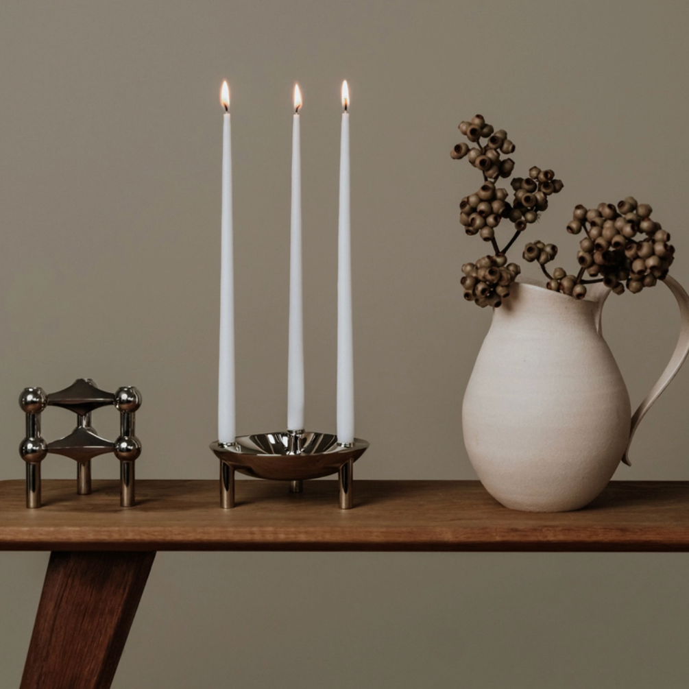 Stacking Candle Bowl des. Hans Nagel & Werner Stoff, 1960s - chrome