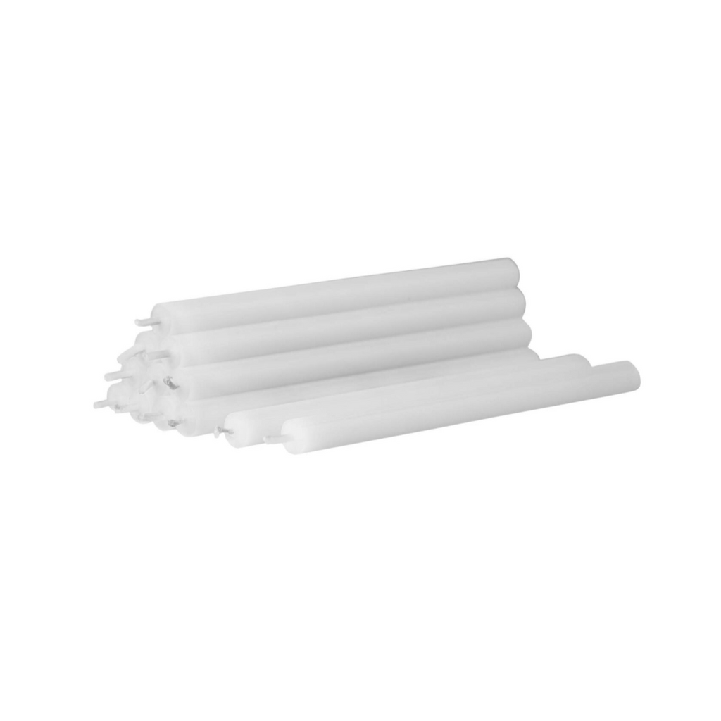 Stoff Candles - set of 12, white