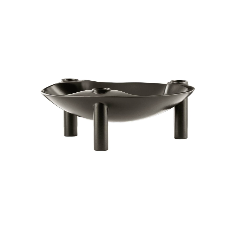 Stacking Candle Bowl des. Hans Nagel & Werner Stoff, 1960s - matte black