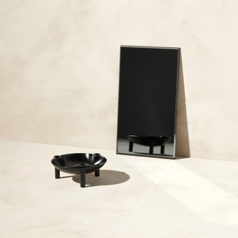 Stacking Candle Bowl des. Hans Nagel & Werner Stoff, 1960s - matte black