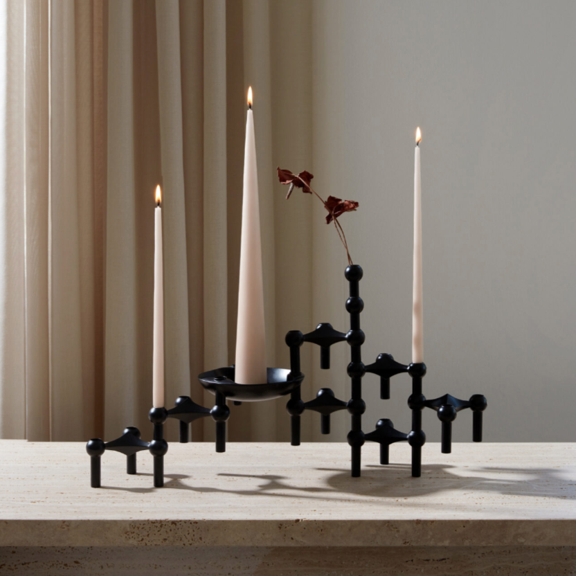 Stacking Candle Bowl des. Hans Nagel & Werner Stoff, 1960s - matte black