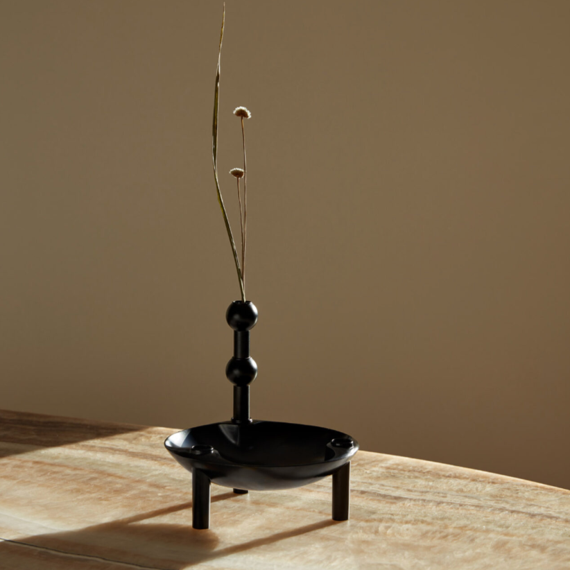 Stacking Candle Bowl des. Hans Nagel & Werner Stoff, 1960s - matte black