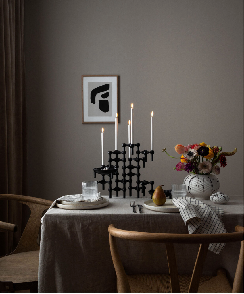 Set of 3 Stacking Candleholders des. Hans Nagel & Werner Stoff, 1960s - matte black