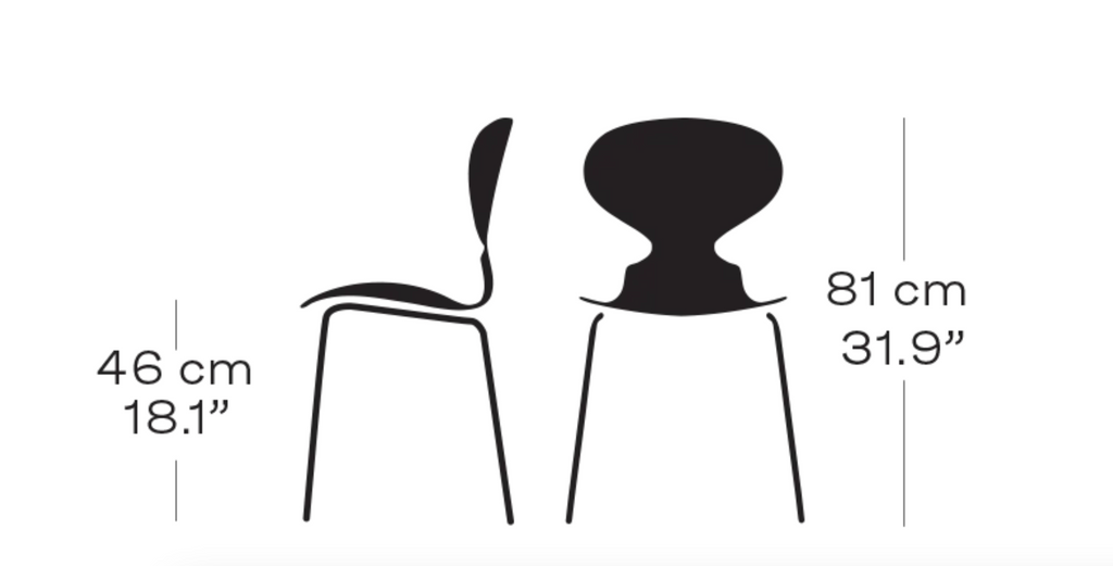 Ant chair des. Arne Jacobsen, 1951 - True yellow / Brown bronze - made by Fritz Hansen