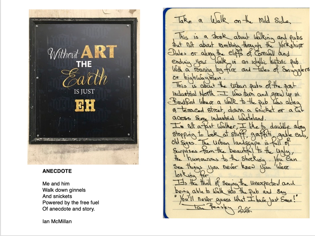 Take a Walk on the Mild Side Chapbook by Ian Beesley and Ian McMillan - exclusive
