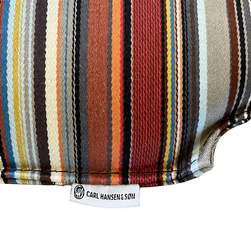 Limited Edition Paul Smith designed Maharam seat pad for the Carl Hansen CH24 Wishbone chair