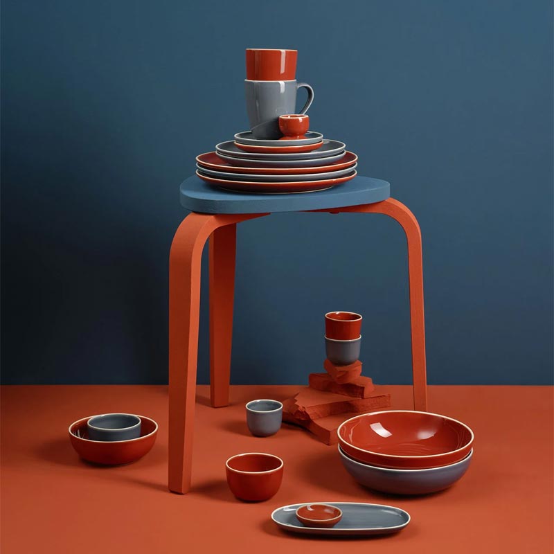 Semana Mug with Handle - Sepia Blue - by ASA