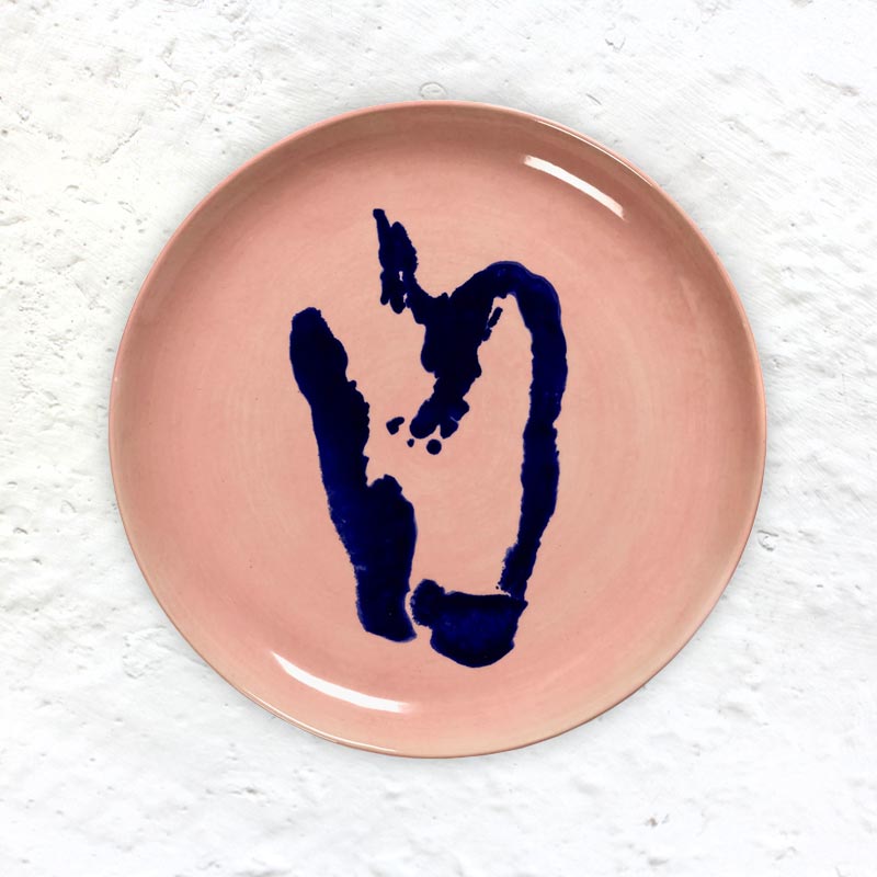 Feast plate - pink pepper blue - des. Yotam Ottolengi for Serax