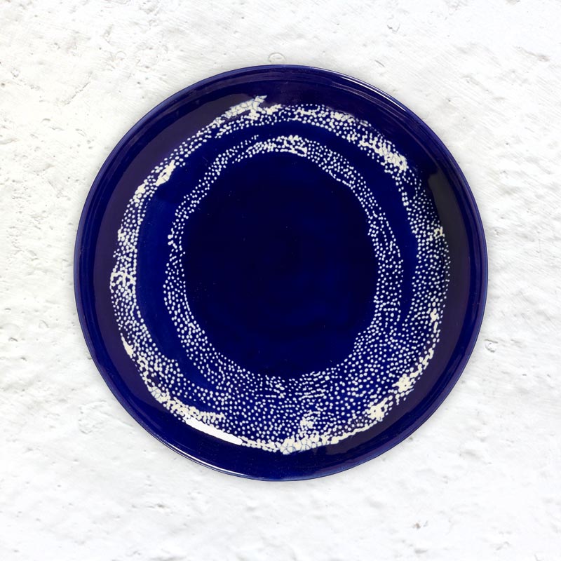Feast plate - dark blue  with white dots, 19cm - des. Yotam Ottolenghi for Serax