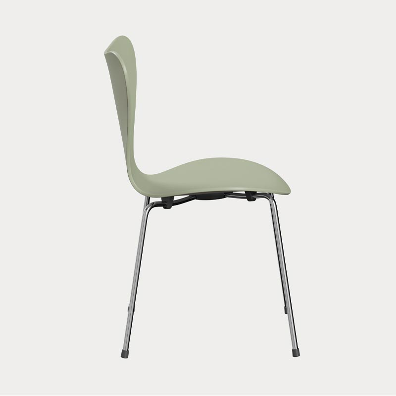 3107 Series 7 dining chair lacquered olive grey - des. Arne Jacobsen made by Fritz Hansen