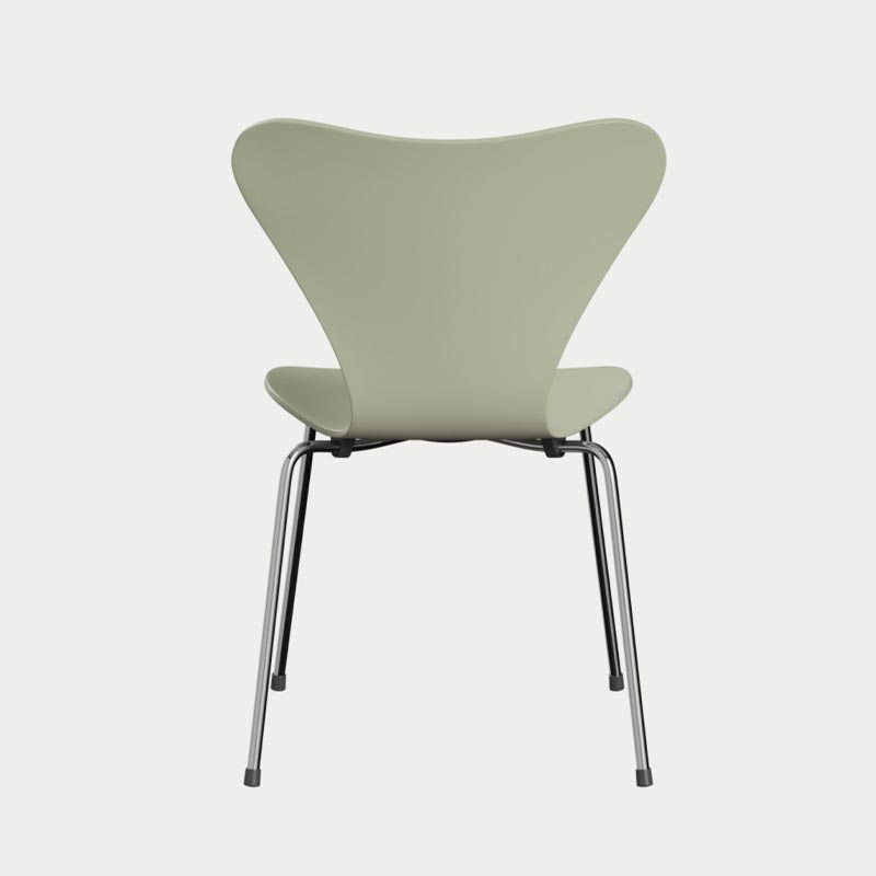 3107 Series 7 dining chair lacquered olive grey - des. Arne Jacobsen made by Fritz Hansen
