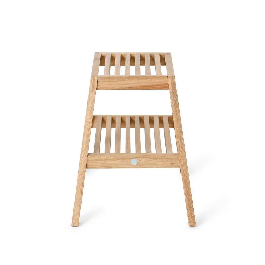 Slatted Step Oak Stool by Wireworks