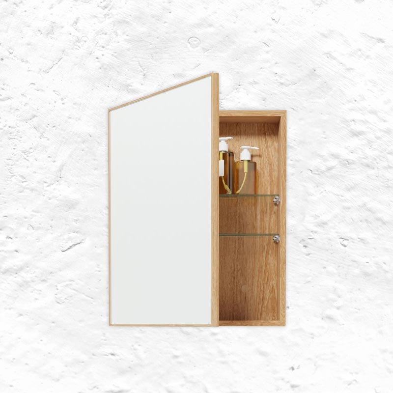 Slimline 550 Bathroom Cabinet, oak - des. Lincoln Rivers for Wireworks