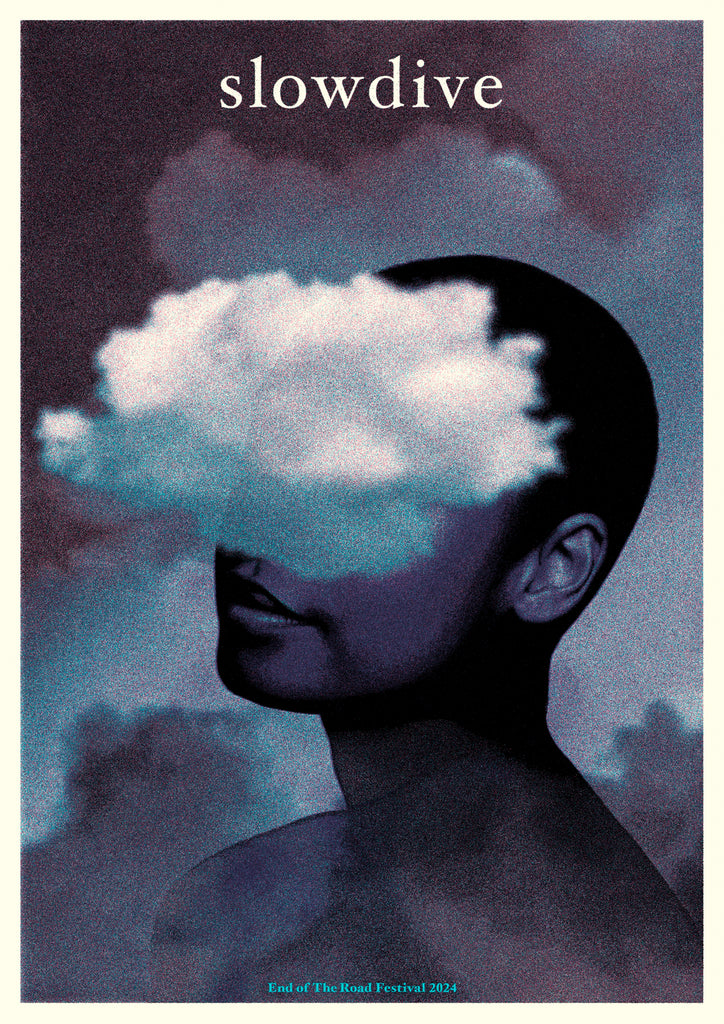 Slowdive End of the Road Festival poster by Tommy Davidson-Hawley - 5 colour screen print