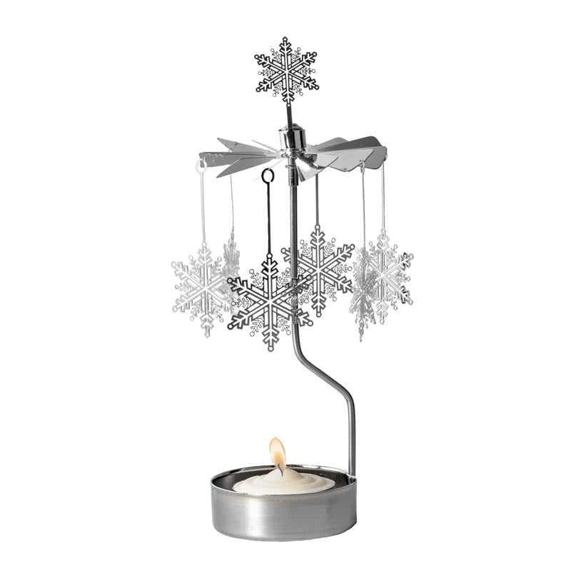 Angel Chime Snowflake Tealight Holder