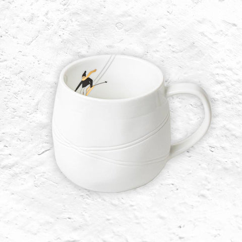 "Snowy Day" Mug - Skiing - by Räder