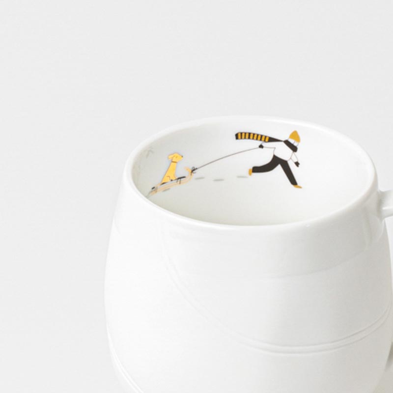 "Snowy Day" Mug - Dog Sledging - by Räder