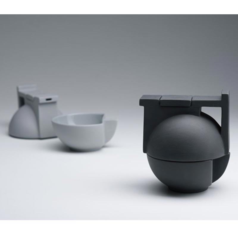 Bau Solo Tea Set - Black - des. Edyta Cieloch, Polskie Fabryki Porcelany – Ćmielów Design Studio