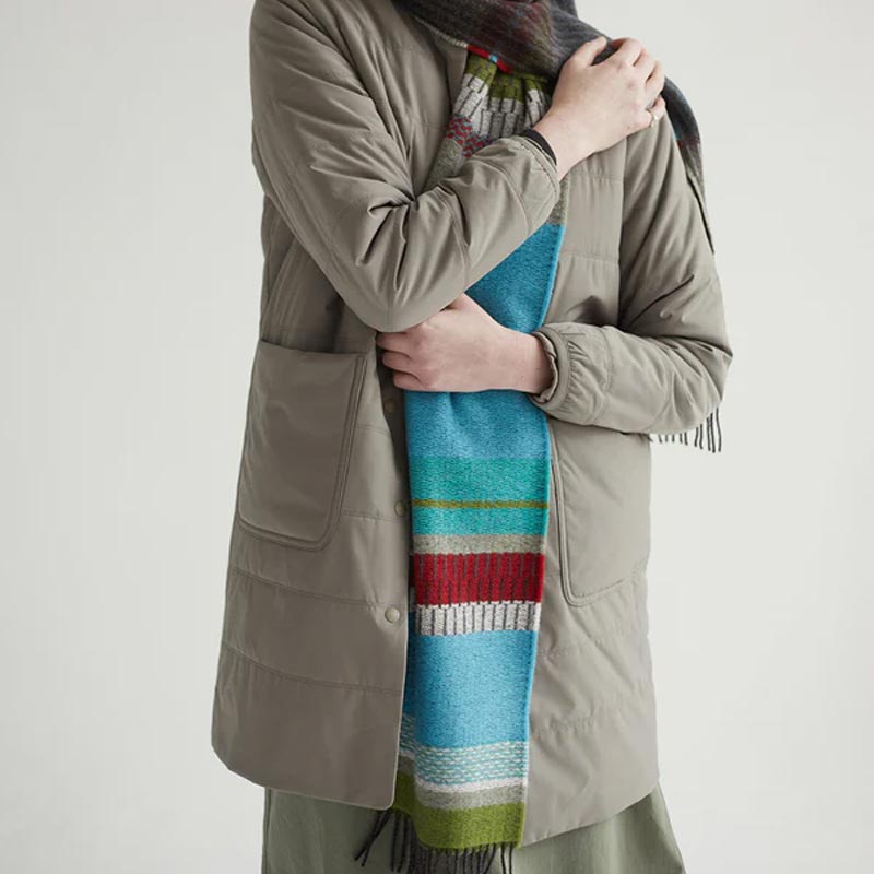 Strathay - Verdigris Lambswool Scarf - by Wallace Sewell