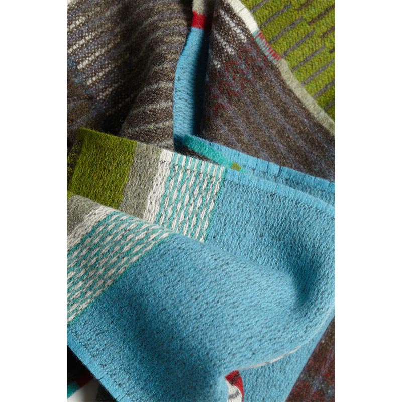 Strathay - Verdigris Lambswool Scarf - by Wallace Sewell
