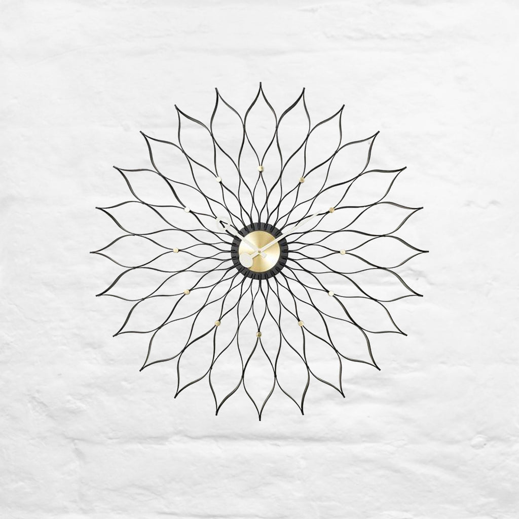 Sunflower wall clock (black) des. George Nelson, 1948 - 1960 (made by Vitra)