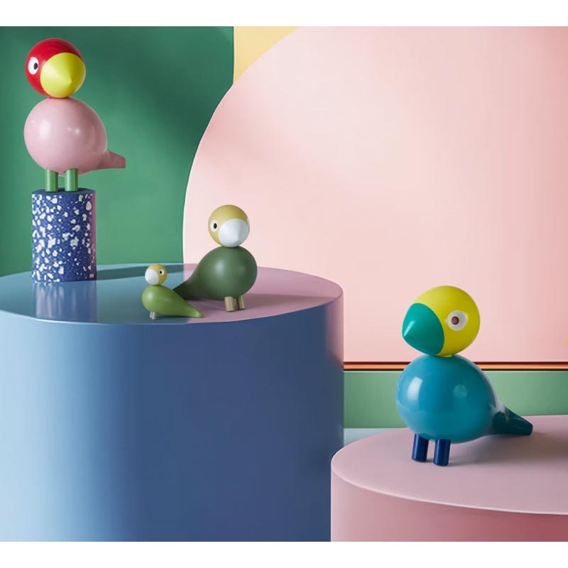 Sunshine Songbird - blue, yellow and turquoise - des. Kay Bojesen