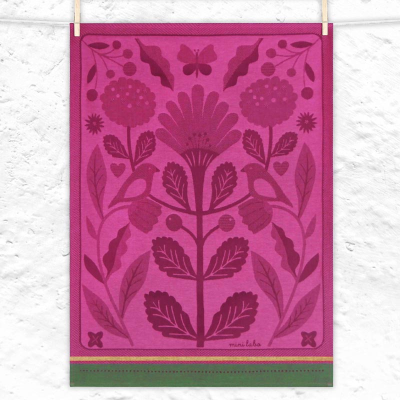 Swallows (Hirondelles) Tea Towel, by Tissage Moutet